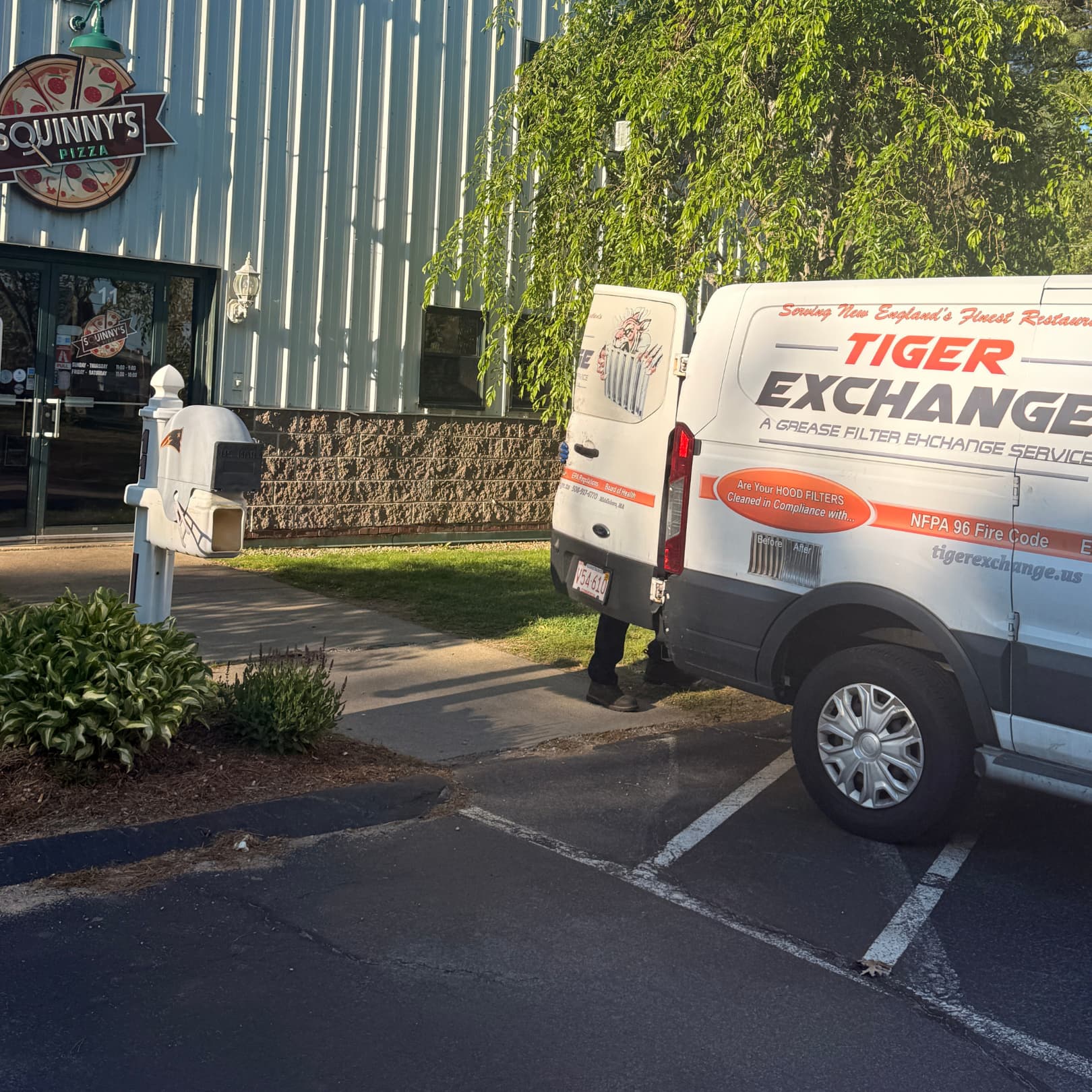 Tiger Van Tiger Exchange service van in Middleboro, Massachusetts